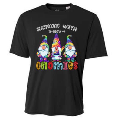 Hanging With Gnomies Gnome Merry Christmas Tie Dye Pajamas Cooling Performance Crew T-Shirt