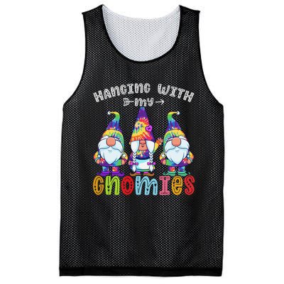 Hanging With Gnomies Gnome Merry Christmas Tie Dye Pajamas Mesh Reversible Basketball Jersey Tank