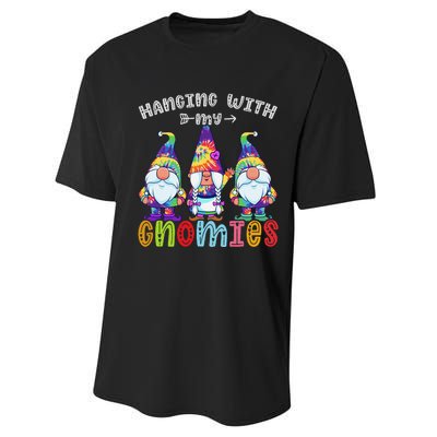 Hanging With Gnomies Gnome Merry Christmas Tie Dye Pajamas Performance Sprint T-Shirt