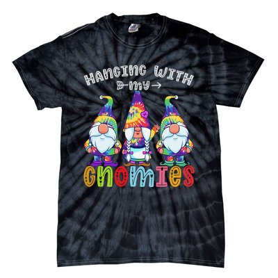 Hanging With Gnomies Gnome Merry Christmas Tie Dye Pajamas Tie-Dye T-Shirt