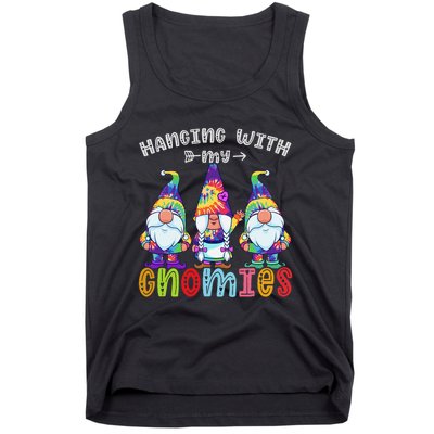 Hanging With Gnomies Gnome Merry Christmas Tie Dye Pajamas Tank Top