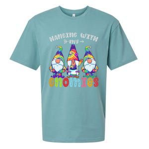 Hanging With Gnomies Gnome Merry Christmas Tie Dye Pajamas Sueded Cloud Jersey T-Shirt