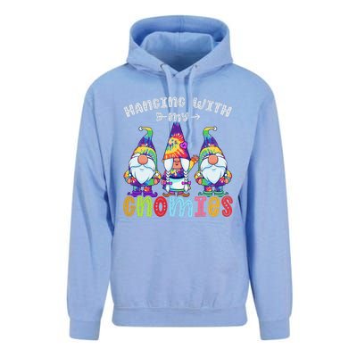 Hanging With Gnomies Gnome Merry Christmas Tie Dye Pajamas Unisex Surf Hoodie