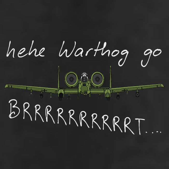 Hehe Warthog Go Brrrrrrrrt A 10 Thunderbolt Ii Military Jet 7 Panel Mesh Trucker Snapback Hat
