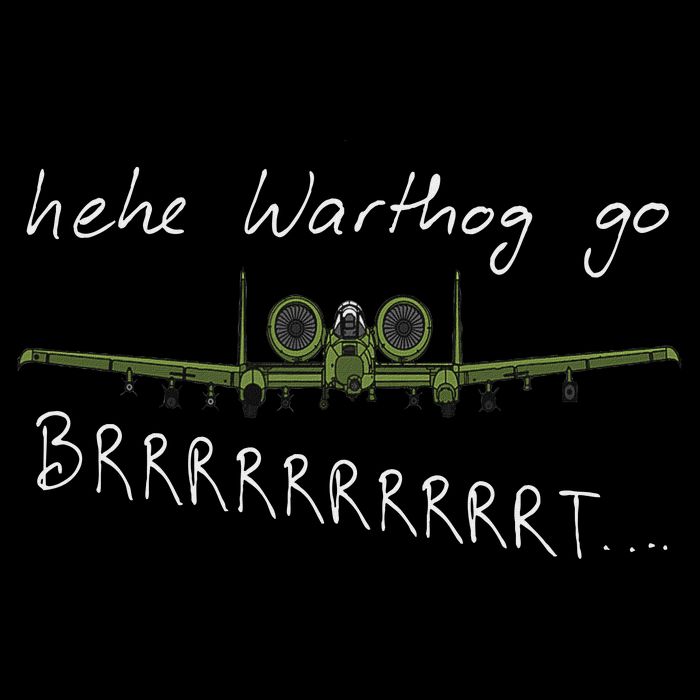Hehe Warthog Go Brrrrrrrrt A 10 Thunderbolt Ii Military Jet Impact Tech Backpack
