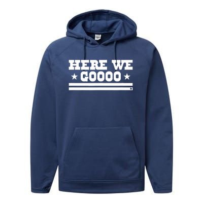 Here We Go Dallas Football Performance Fleece Hoodie