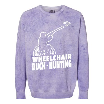 Hunter Wheelchair Geese Hunt Goose Duck Hunting Great Gift Colorblast Crewneck Sweatshirt