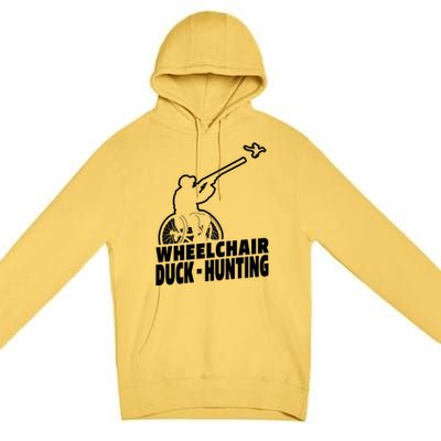 Hunter Wheelchair Geese Hunt Goose Duck Hunting Great Gift Premium Pullover Hoodie