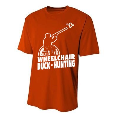 Hunter Wheelchair Geese Hunt Goose Duck Hunting Great Gift Performance Sprint T-Shirt