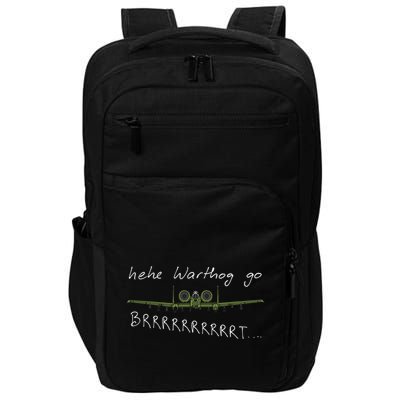Hehe Warthog Go Brrrrrrrrt A 10 Thunderbolt Ii Military Jet Impact Tech Backpack