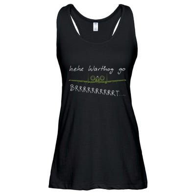 Hehe Warthog Go Brrrrrrrrt A 10 Thunderbolt Ii Military Jet Ladies Essential Flowy Tank