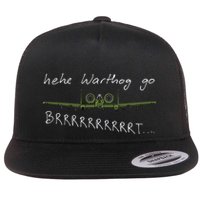 Hehe Warthog Go Brrrrrrrrt A 10 Thunderbolt Ii Military Jet Flat Bill Trucker Hat