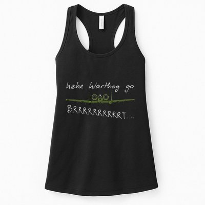 Hehe Warthog Go Brrrrrrrrt A 10 Thunderbolt Ii Military Jet Womens Tank Top