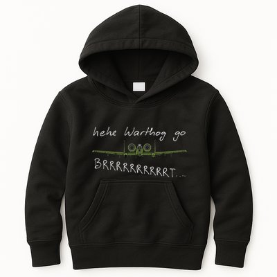 Hehe Warthog Go Brrrrrrrrt A 10 Thunderbolt Ii Military Jet Kids Hoodie