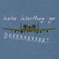 Hehe Warthog Go Brrrrrrrrt A 10 Thunderbolt Ii Military Jet Garment-Dyed Sweatshirt