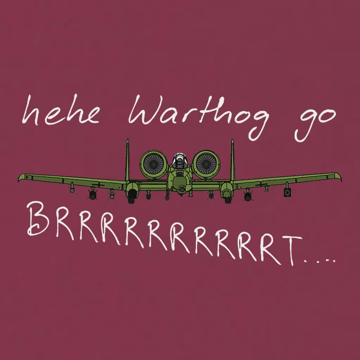 Hehe Warthog Go Brrrrrrrrt A 10 Thunderbolt Ii Military Jet 16oz Travel Tumbler