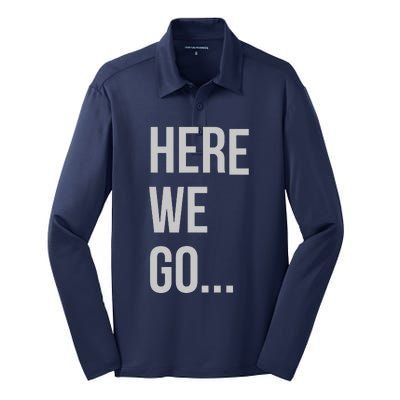 Here We Go Silk Touch Performance Long Sleeve Polo