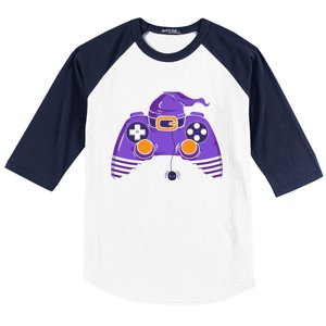 Halloween Witch Gaming Controller Halloween Video Game Gift Baseball Sleeve Shirt