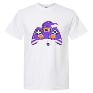 Halloween Witch Gaming Controller Halloween Video Game Gift Garment-Dyed Heavyweight T-Shirt