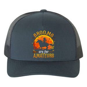 Horses Witch Halloween Funny Brooms Are For Amateurs Yupoong Adult 5-Panel Trucker Hat