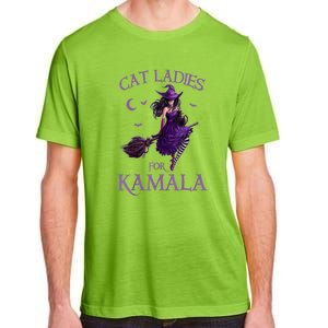 Halloween Witches Harris Cat Ladies For Kamala Harris 2024 Gift Adult ChromaSoft Performance T-Shirt