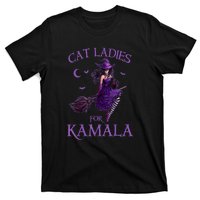 Halloween Witches Harris Cat Ladies For Kamala Harris 2024 Gift T-Shirt