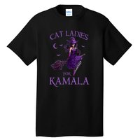 Halloween Witches Harris Cat Ladies For Kamala Harris 2024 Gift Tall T-Shirt