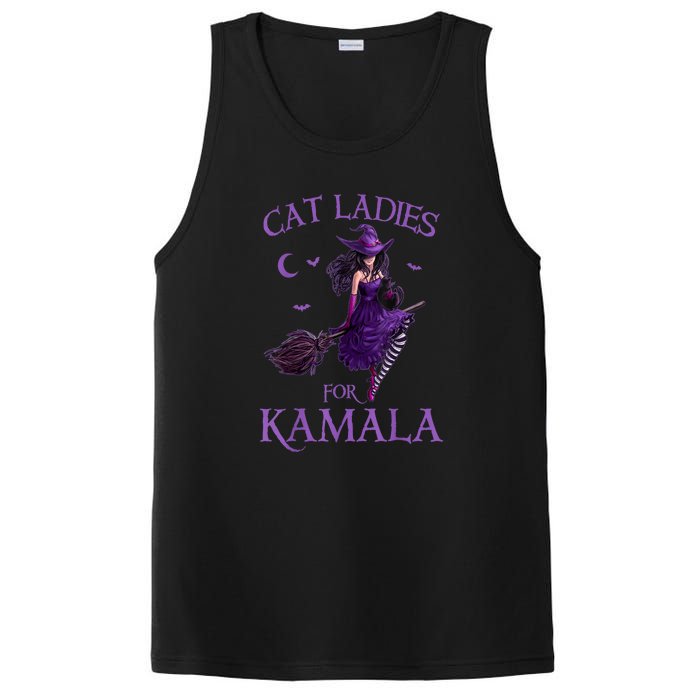 Halloween Witches Harris Cat Ladies For Kamala Harris 2024 Gift PosiCharge Competitor Tank