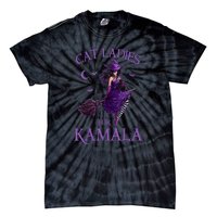 Halloween Witches Harris Cat Ladies For Kamala Harris 2024 Gift Tie-Dye T-Shirt