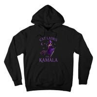 Halloween Witches Harris Cat Ladies For Kamala Harris 2024 Gift Tall Hoodie