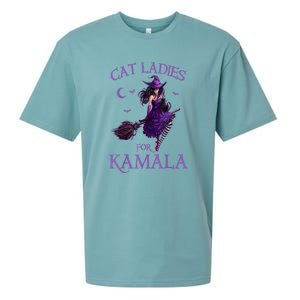 Halloween Witches Harris Cat Ladies For Kamala Harris 2024 Gift Sueded Cloud Jersey T-Shirt