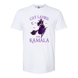 Halloween Witches Harris Cat Ladies For Kamala Harris 2024 Gift Softstyle CVC T-Shirt