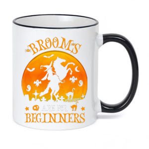 Horses Witch Halloween Funny Brooms Are For Beginners 11oz Black Color Changing Mug