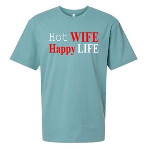 Hot Wife Happy Life Valentines Day Funny Love Cool Gift Sueded Cloud Jersey T-Shirt