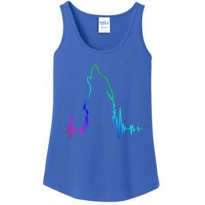 Howling Wolf Heartbeat Gift Spirit Animal Wolf Gift Ladies Essential Tank