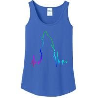 Howling Wolf Heartbeat Gift Spirit Animal Wolf Gift Ladies Essential Tank