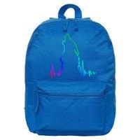 Howling Wolf Heartbeat Gift Spirit Animal Wolf Gift 16 in Basic Backpack