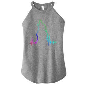 Howling Wolf Heartbeat Gift Spirit Animal Wolf Gift Women's Perfect Tri Rocker Tank