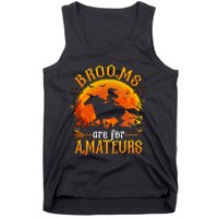 Horses Witch Halloween Funny Brooms Are For Amateurs Tank Top