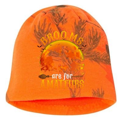 Horses Witch Halloween Funny Brooms Are For Amateurs Kati - Camo Knit Beanie