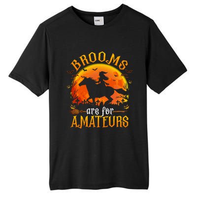 Horses Witch Halloween Funny Brooms Are For Amateurs Tall Fusion ChromaSoft Performance T-Shirt