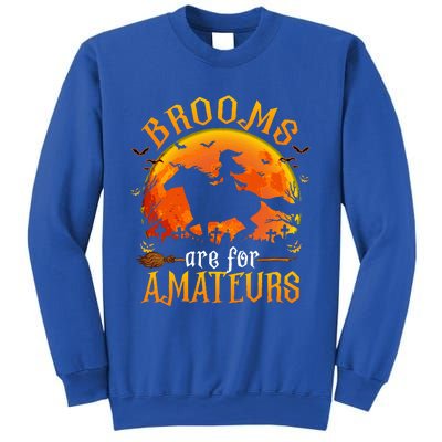 Horses Witch Halloween Funny Brooms Are For Amateurs Sweatshirt