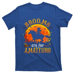 Horses Witch Halloween Funny Brooms Are For Amateurs T-Shirt