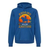 Horses Witch Halloween Funny Brooms Are For Amateurs Premium Hoodie