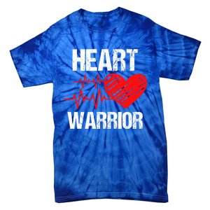 Heart Warrior Heart Disease Awareness Red Heart Gift Tie-Dye T-Shirt