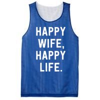 Happy Wife Happy Life Gift Mom Life Sayings Gift Mesh Reversible Basketball Jersey Tank