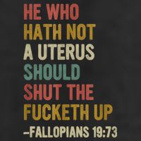 He Who Hath No Uterus Shall Shut The Fcketh Up REtro Vintage Golf Towel