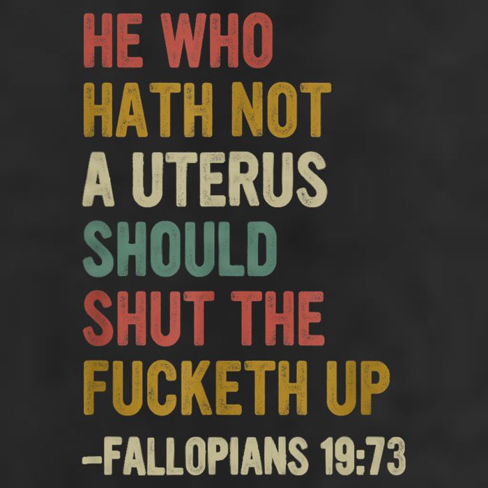 He Who Hath No Uterus Shall Shut The Fcketh Up REtro Vintage Golf Towel