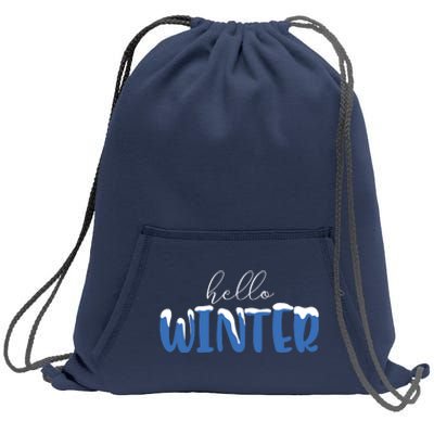 Hello Winter Holiday Season Sweatshirt Cinch Pack Bag