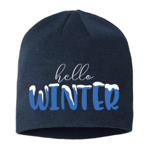 Hello Winter Holiday Season Sustainable Beanie